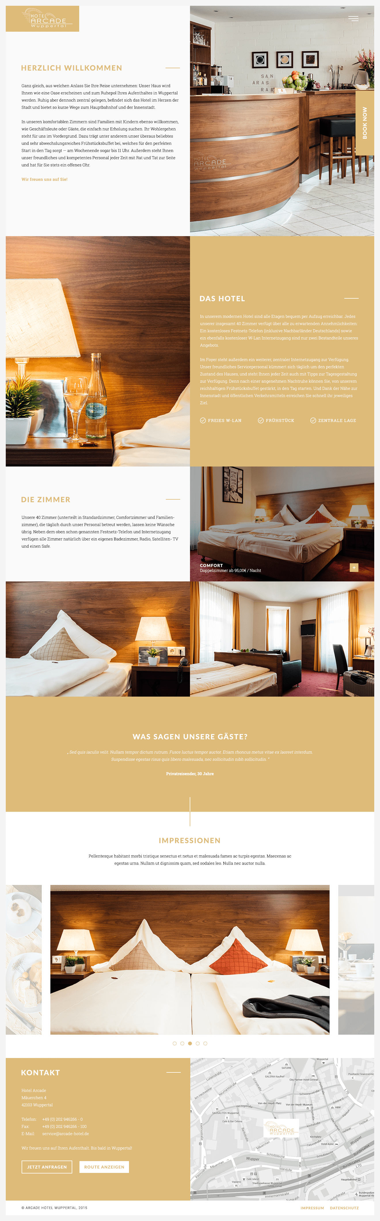 Hotel Arcade Web Design